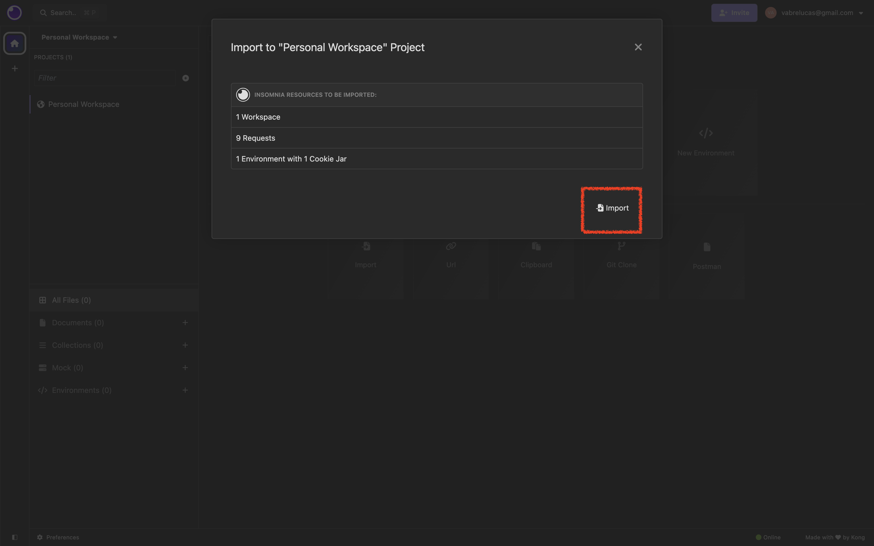 Import file